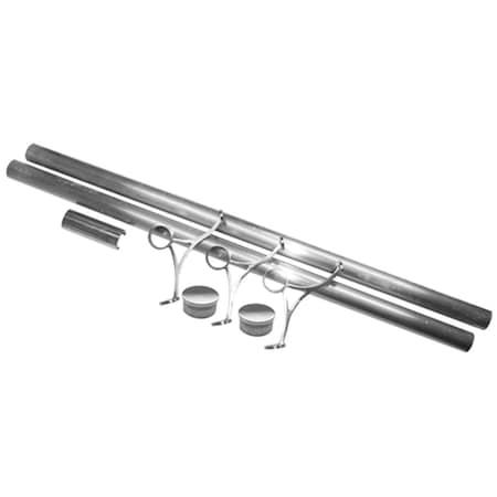 Tool Time Foot Rail Kit 2 In. Tube 8Ft - Brass TO74632